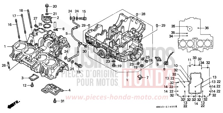KURBELGEHAEUSE von CB Seven Fifty PEARL GREAT BLUE (PB262) von 1995